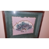 Image 3 : 2 Pc Framed Hand Painted Art - Depictind Folds / Fan As Shown 14" by 16" Overall - Nice Decor items