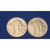 Image 2 : 1927, 1928 & Two Other Unknown Years Silver Standing Liberty Quarters - Face Value: $1.00