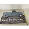 Image 1 : Living The Simple Life Blue Truck Metal Sign - Brand New In The Package 