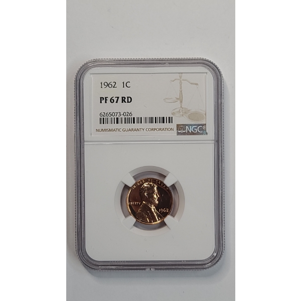 NGC 1962 PF 67 RD Lincoln Cent 
