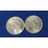 Image 1 : (2) 1923 90% Silver Peace Dollars