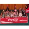 Image 1 : Vintage 1970s Coca Cola "The Wave wooden 24 Bottle Crate with Selection Of Bottles Incl Foreign Coke