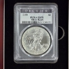 Image 3 : PCGS MS70 United States 2018 Silver 1 Oz .999 Fine Eagle in Nice Wooden Case