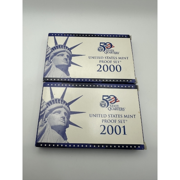 Two U.S. Mint Proof Sets - 2000 & 2001