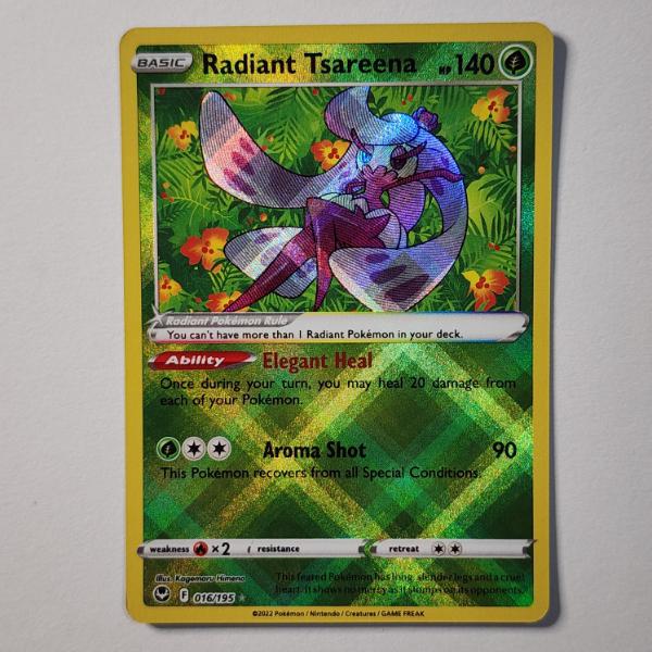 Radiant Tsareena 016/195 Holo Rare Pokemon Trading Card in Near Mint Condition 
