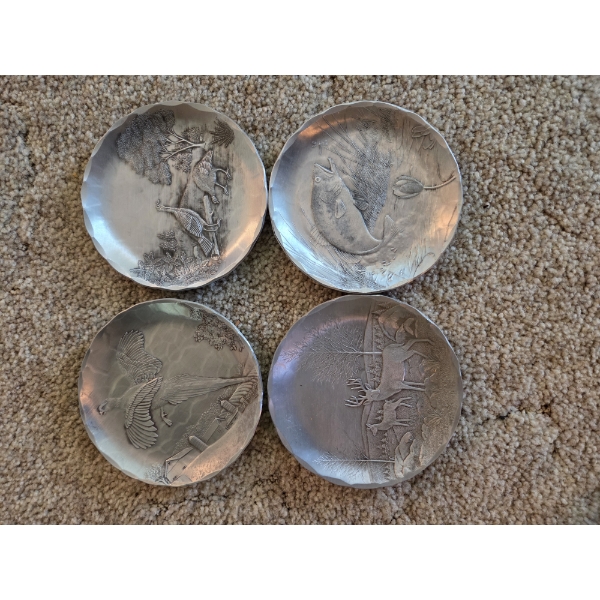  PICKUP IN CANTON- Wendell August Forge 4" Coaster Set 