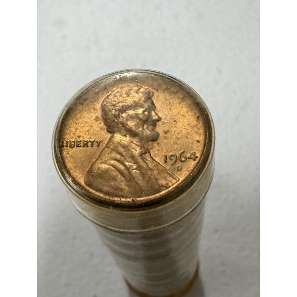1964-D United States Lincoln Penny Roll - BU - Uncirculated - Mint Condition