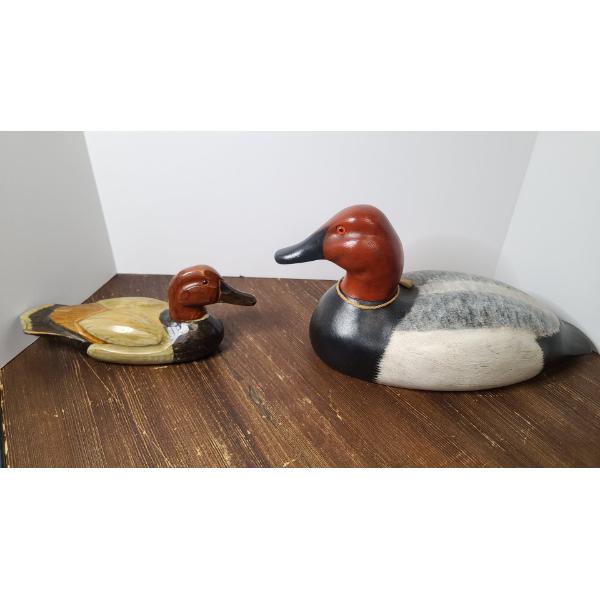 (2) Vintage Wooden Duck Decoys 