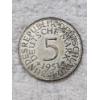 Image 1 : 1951-D German Federal Republic 5 Deutsche Mark Coin - ASW .2251