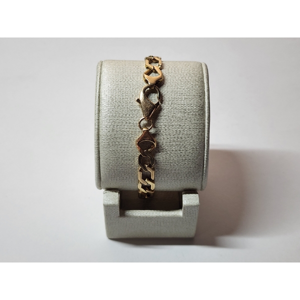 14K Yellow Gold Open-Link Chain-Link 9" Bracelet - Total Weight: 19.3g