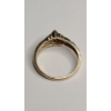 Image 5 : 10K Yellow Gold Women's Ring With Blue Topaz & Diamonds - Size 8 - Weight: 2.4g 