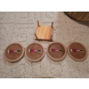 Image 3 : Ship Decor incl Port Hole Mirror, 5" Tall Brass Bell and Coasters
