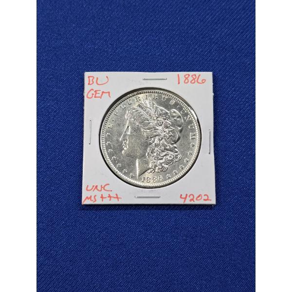 1886 Morgan Silver Dollar - High-Grade MS+++ BU GEM 