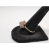 Image 2 : Vintage 14K Yellow Gold Cluster Ring with Ruby & Clear Stones - Size 9 - TW: 2.6g