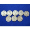 Image 1 : x8 Assorted Years 90% Silver Walking Liberty Half Dollars FV: $4.00