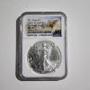 Image 1 : NGC MS70 Graded 2021 Silver 1 Oz American Eagle First Day of Issue Eagle Landing Design