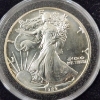 Image 2 : United States 1989 Silver 1 Oz American Eagle Round in Nice Acrylic Case With Black Display Holder