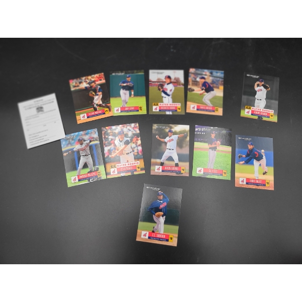 Donruss Baseball Cards in Protective Holder - 2005 - 11 Cards Total - Victor Martinez - Jody Gerut -