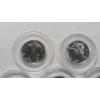 Image 2 : Assorted Years/Mint Marks 90% Silver Mercury & Roosevelt Dimes In Coin Capsules - Face Value: $0.50