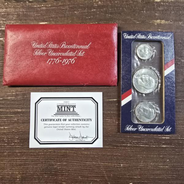 United States Bicentennial Silver Uncirculated Set - Dollar, Half Dollar, Quarter