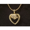 Image 2 : 14K Yellow Gold 16" Snake Chain with Heart Pendant TW: 7.7g