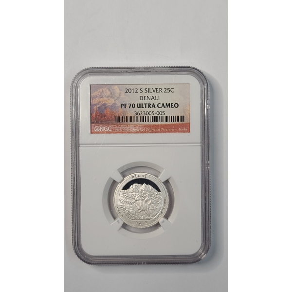 NGC 2012-S PF70 ULTRA CAMEO 90% Silver Denali National Park Quarter