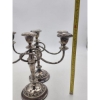 Image 8 : Two Silver-Plated Three-Arm Detailed Candelabras Weighting Approx. 2.4lbs Each - TW: 4.8lbs