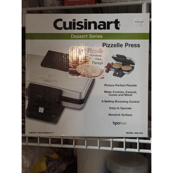 Louisville Home Pickup - Cuisinart Pizzelle Press - New In Box - See Pics

NOTE:  All items in this 