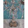 Image 2 : Beautiful Antique Crystal 4 Arm 20" Candelabra With Prisms & Expandable Center Column