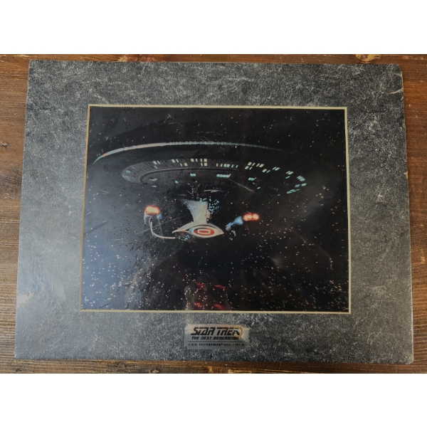 Star Trek The Next Generation USS Enterprise NCC-1701-D Chromium Print with COA 11x14