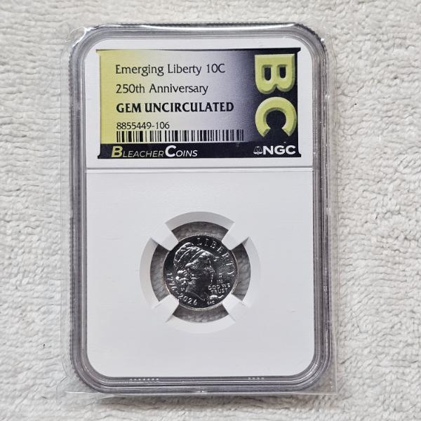 NGC 2026 U.S. Semiquincentennial "Emerging Liberty" Uncirculated Dime
