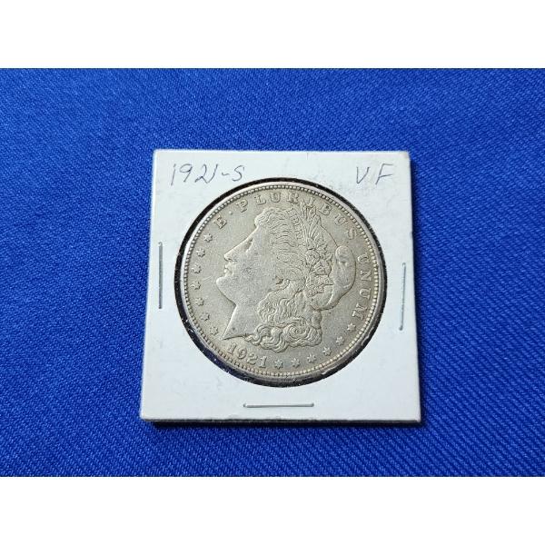 1921-S Morgan Silver Dollar VF-Like
