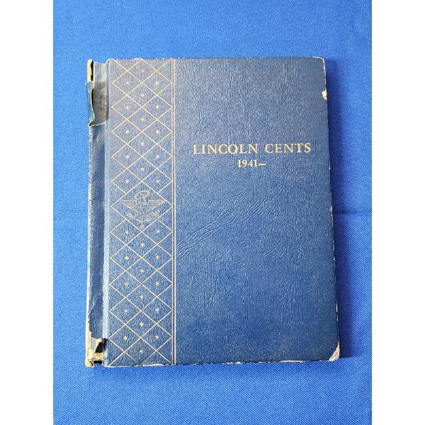 Lincoln Cents Coin Collection Book Starting 1941 - Coins Pictured Included - FV: $0.66