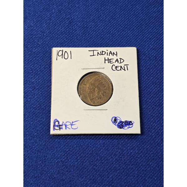 1901 *RARE* Indian Head Cent Penny 