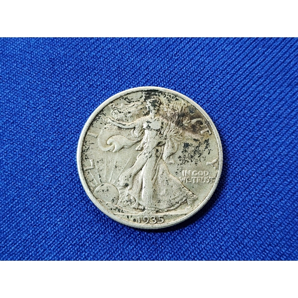 1935 Walking Liberty 90% Silver Half Dollar