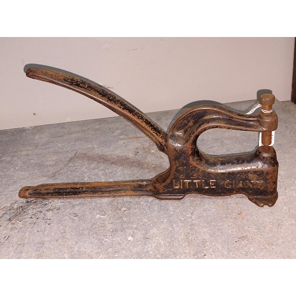 RARE Antique Cast Iron "Little Giant" Metal Punch - See Pics