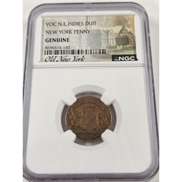 VOC N.E. INDIES DUIT NEW YORK PENNY - NDC GENUINE