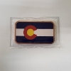 Image 1 : Colorado State Flag Colorized Copper Bar - 1 AVP oz .999 Fine Copper - Sealed 