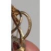Image 6 : Vintage 14K Gold Tri-Color Gold Heart 19" Necklace With Diamond Accents - Weight: 3.8g