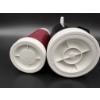 Image 7 : 2 Vintage Thermoses with lids - red & black - for hot & cold beverages