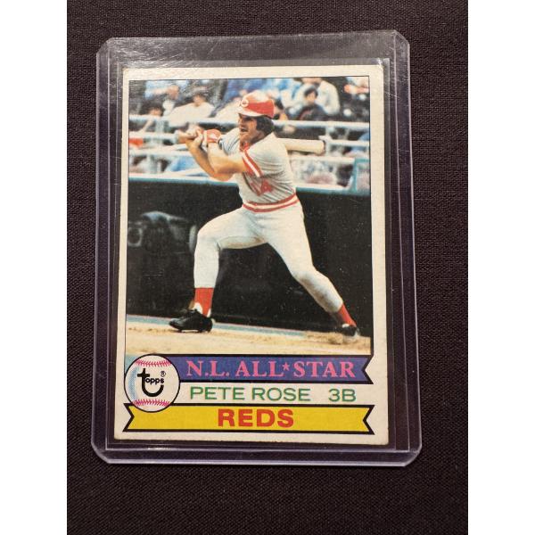 1979 Topps Pete Rose All Star Baseball Card In Protective Holder 