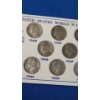 Image 2 : United States Wartime Silver Nickels 1942-P-1945-S In Monticello Pollard Display - Face Value: $0.55