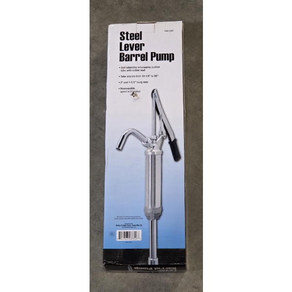 
New In Box- Steel Lever Barrel Pump