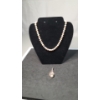 Image 1 : Sterling Silver Wrapped Pearl Pendant & Pearl Necklace