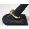 Image 4 : 10K Gold Ring with Large Topez and Diamond - Size 8 - Total Weight: 6.2g