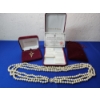 Image 1 : Stunning Camrose & Cross Jacqueline Kennedy Pearl Necklace and Gold-Tone Cross Necklace