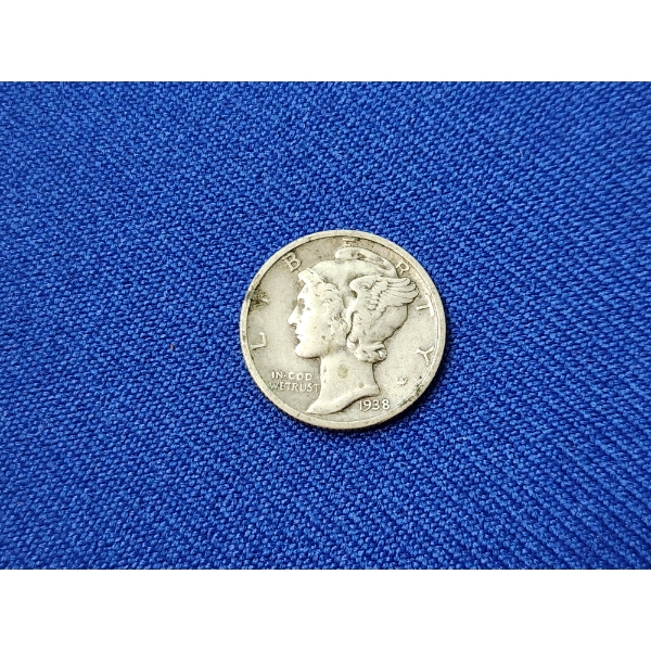 1938-D Mercury Silver Dime 