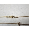 Image 2 : Beautiful 14K Yellow Gold 16" Snake Chain, Solitaire Pendant TW: 5.2g