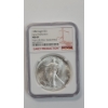 Image 1 : NGC 1986 Early Production MS 69 1 Troy Ounce .999 Fine Silver American Eagle From US Mint Sealed Box