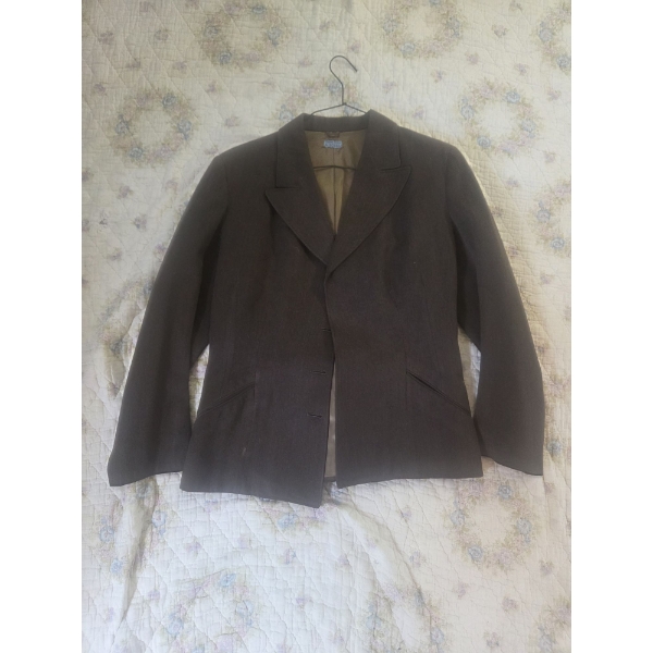 Vintage Women's Brown Dress Blazer - Size Small